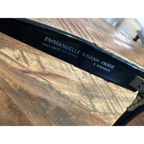Emmanuelle Khanh B Robinson Vintage 80’s  Sunglasses Snakeskin 8080